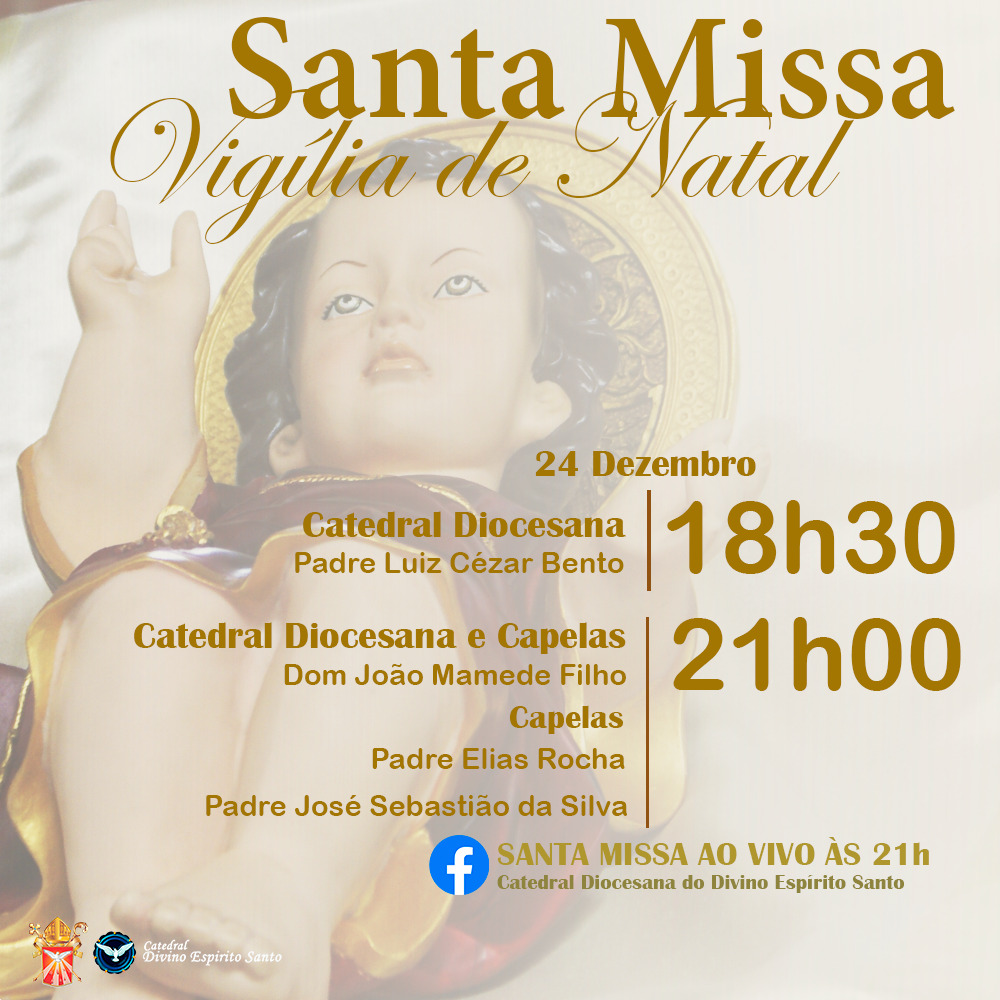 Paróquias da Diocese divulgam horários das Missas da Vigília de Natal e do dia 25