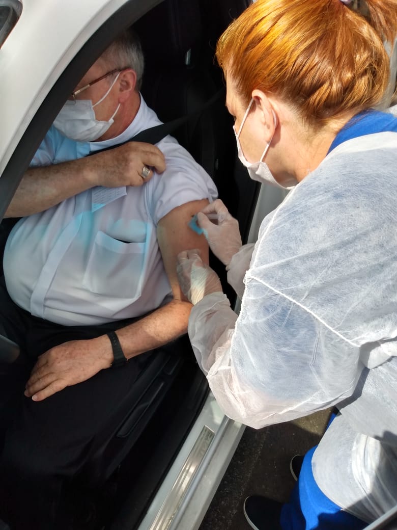 Bispo Diocesano é vacinado contra a Covid-19