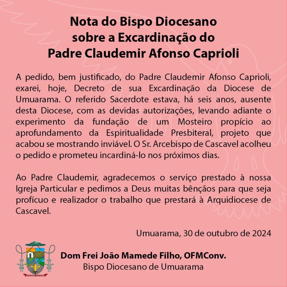 Nota Oficial Pe Claudemir