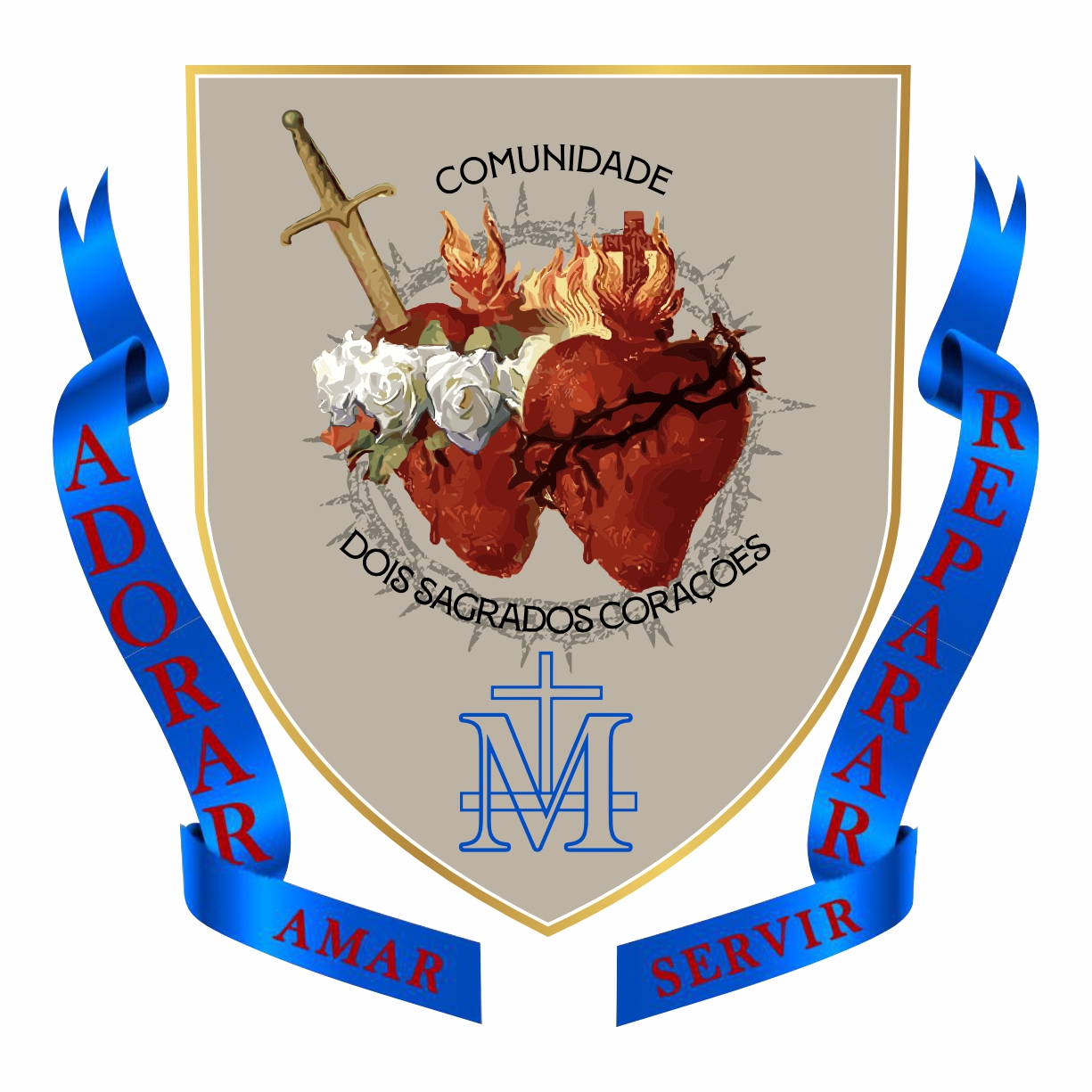 Logo da Comunidade Dois Sagrados Corações 